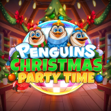 Penguins Christmas Party Time logo