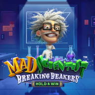 Mad Scientist Breaking Beakers logotyp