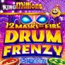 12 Masks of Fire Drum Frenzy King Millions logotyp