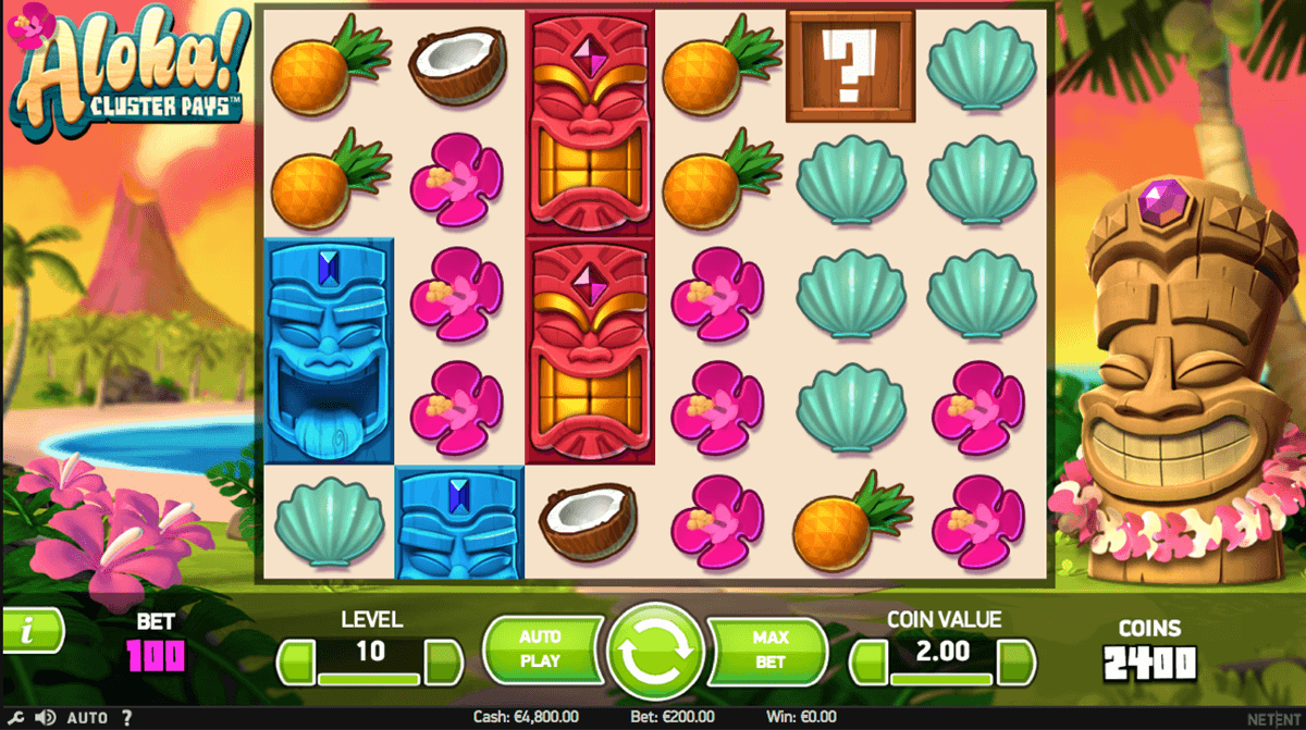 aloha cluster pays netent casino slot spel 