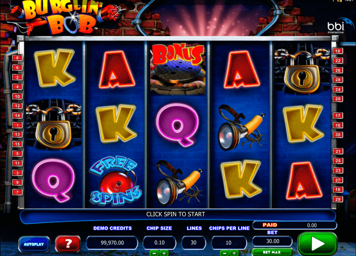 burglin bob microgaming casino slot spel 