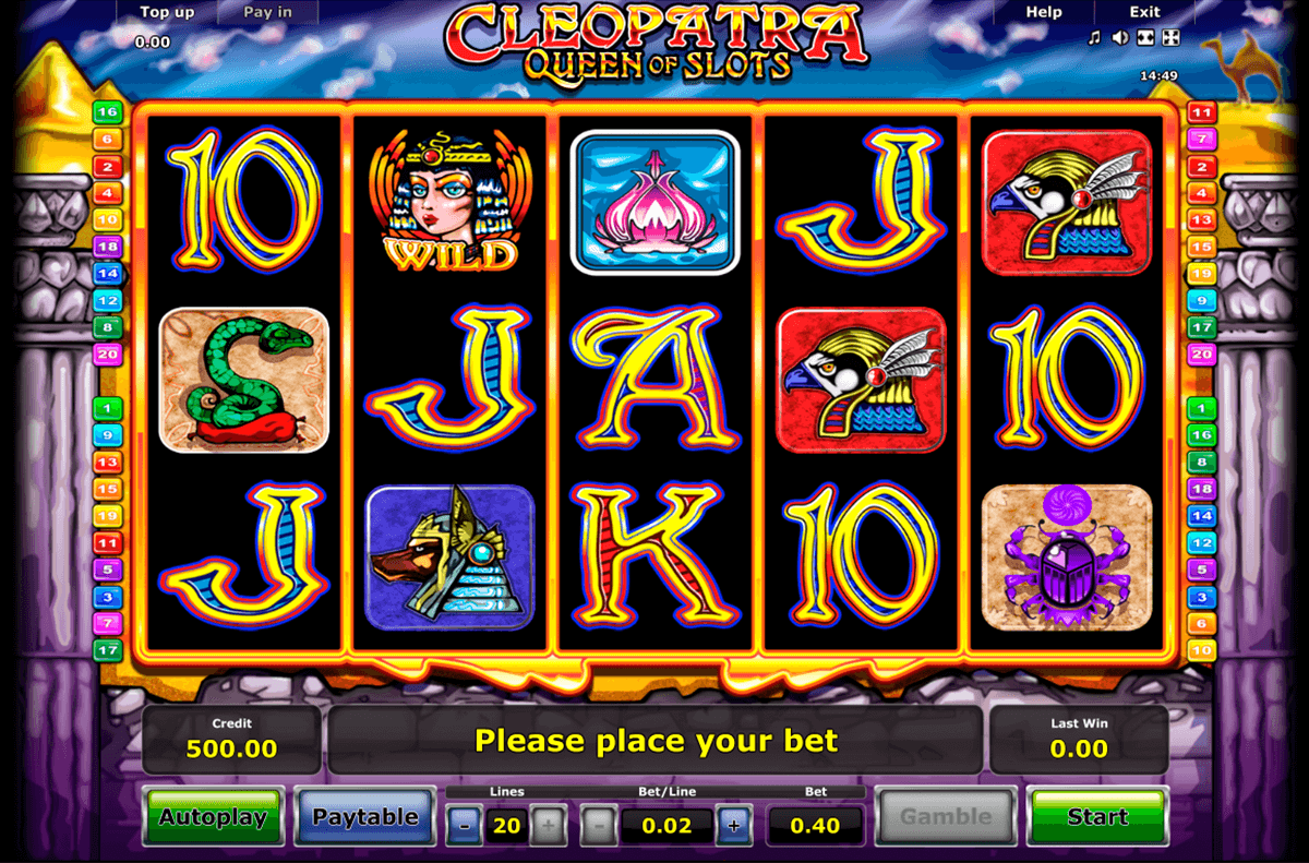 cleopatra novomatic casino slot spel 