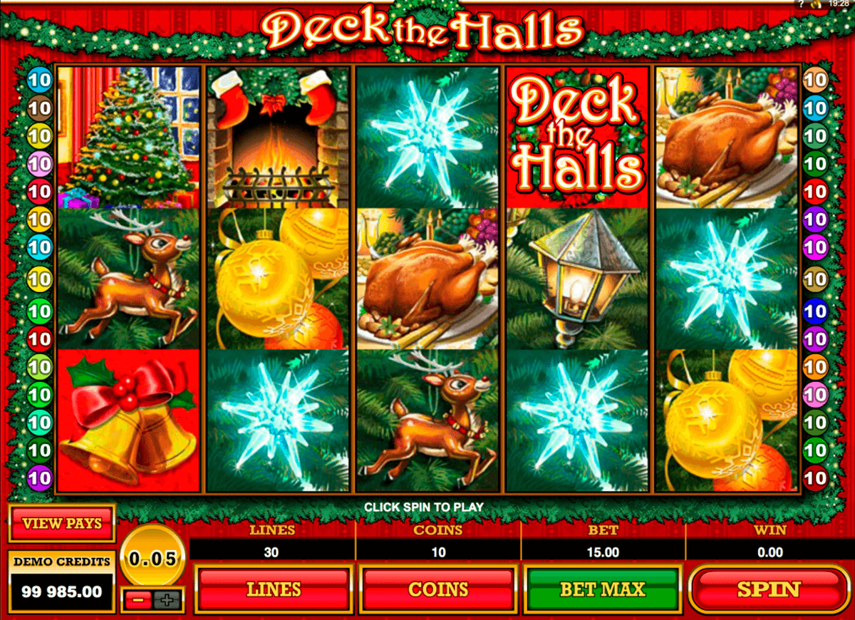 deck the halls microgaming casino slot spel 