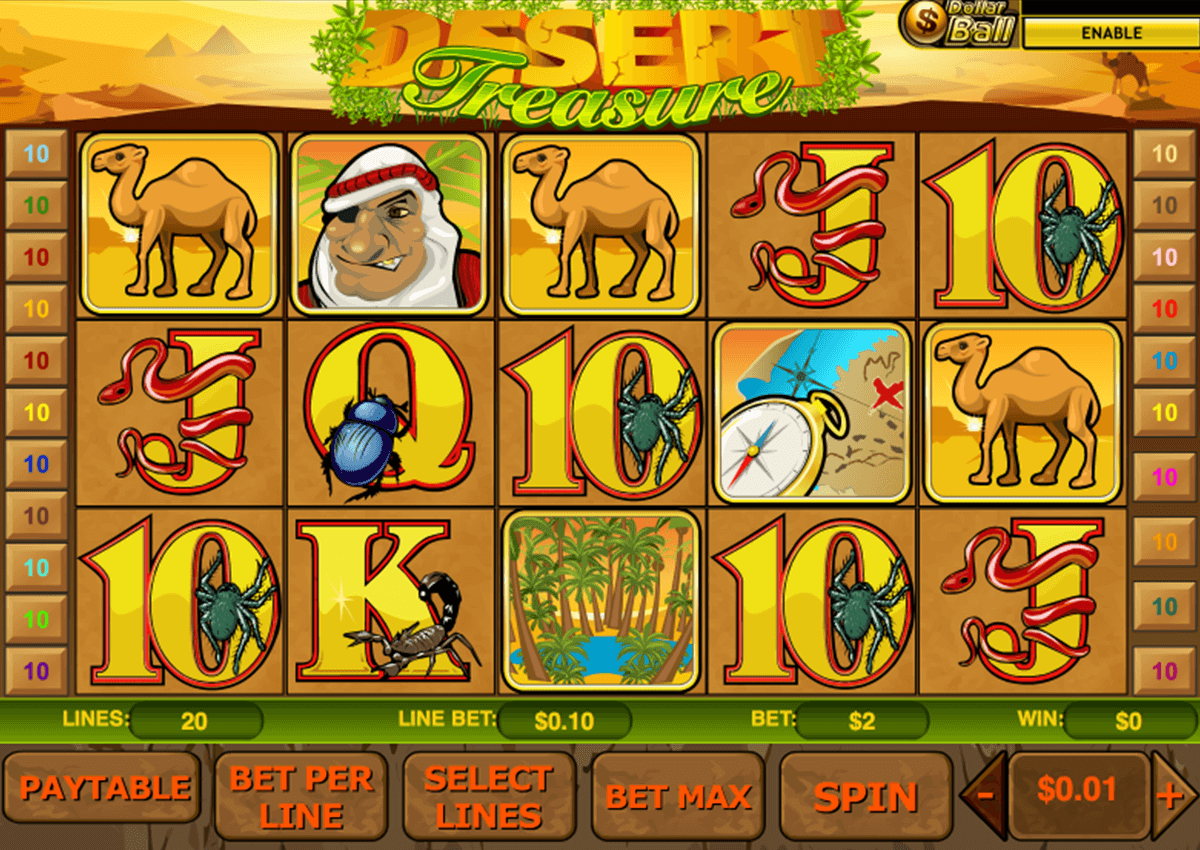 desert treasure playtech casino slot spel 