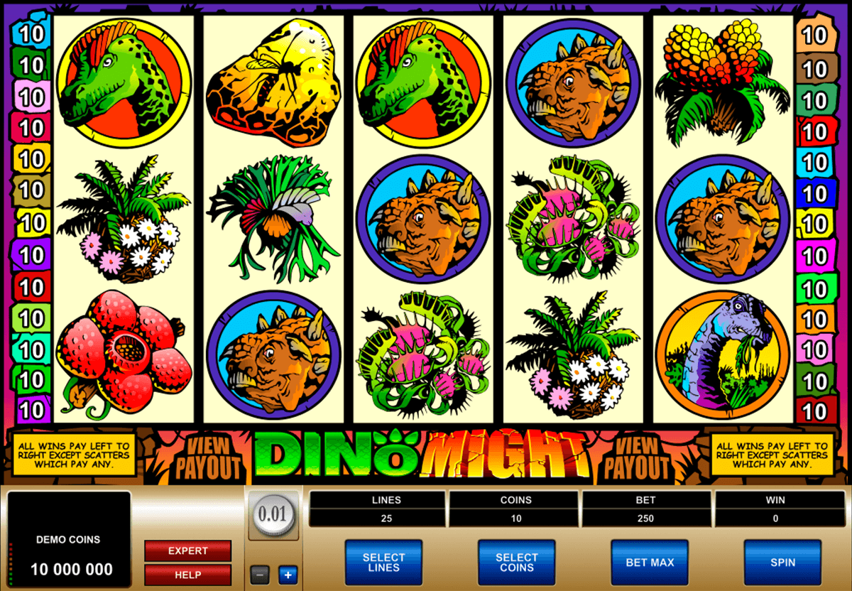 dino might microgaming casino slot spel 
