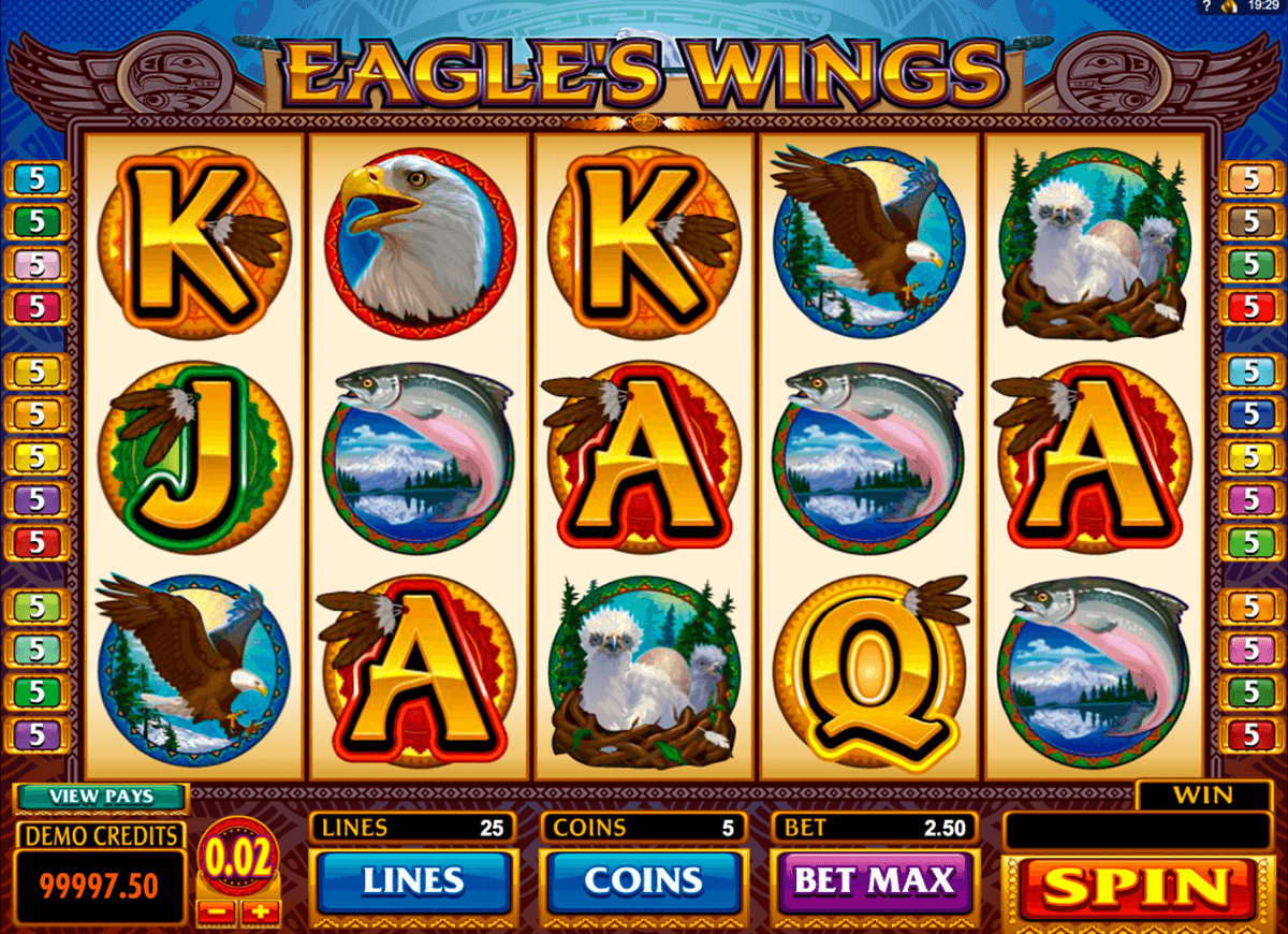 eagles wings microgaming casino slot spel 