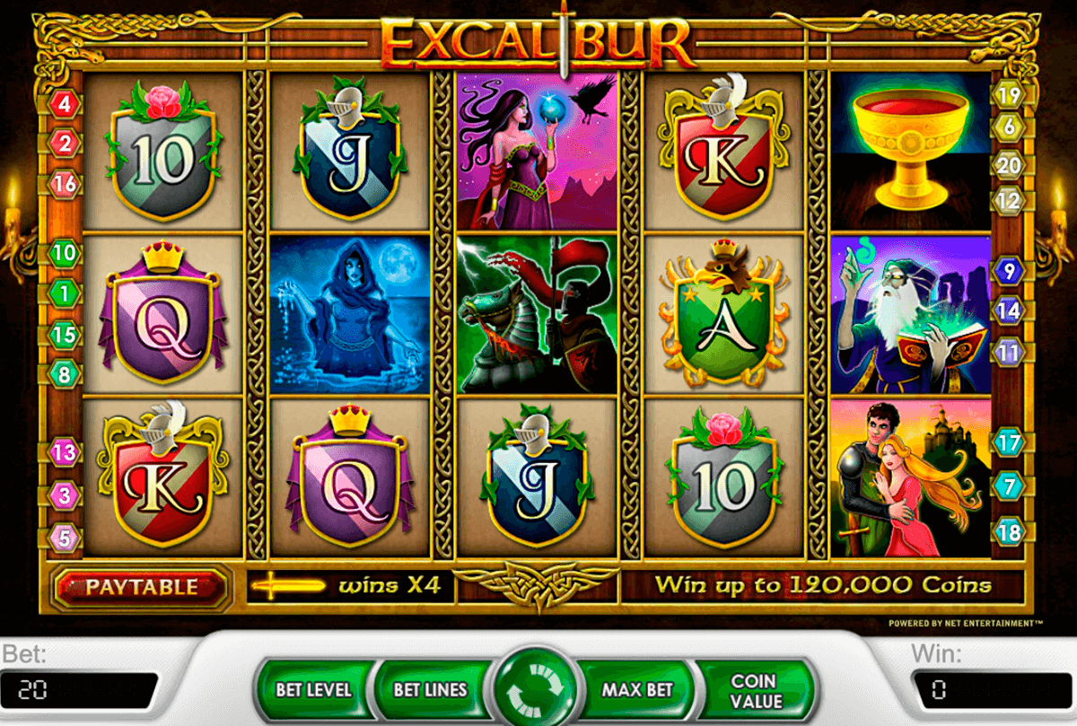 excalibur netent casino slot spel 