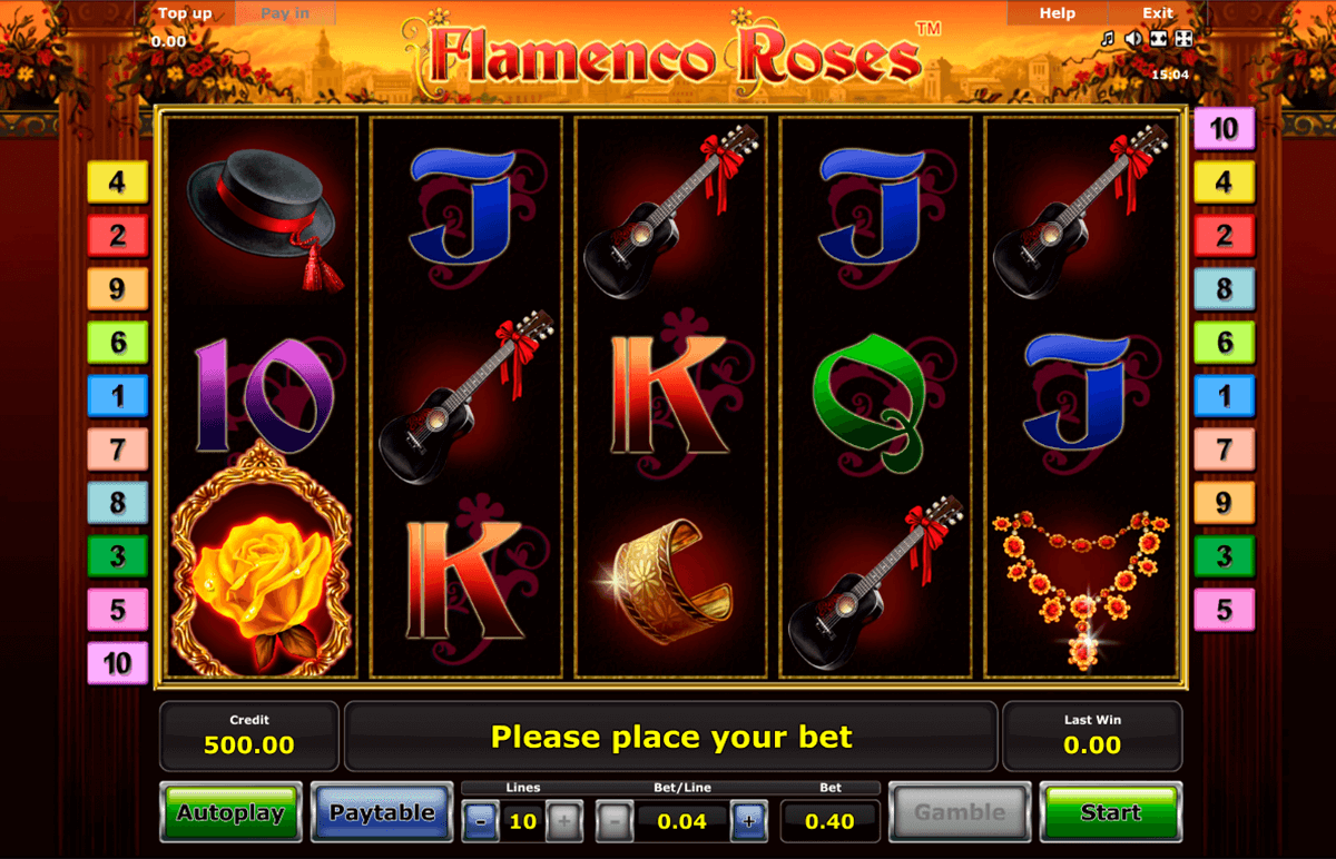 flamenco roses novomatic casino slot spel 