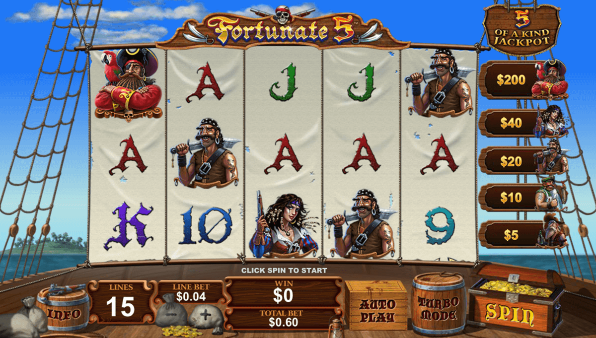 fortunate five playtech casino slot spel 