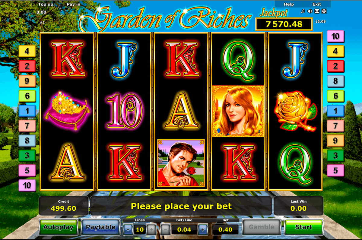 garden of riches novomatic casino slot spel 