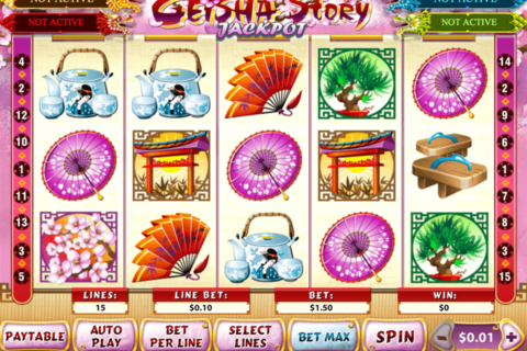 geisha story jackpot playtech casino slot spel 