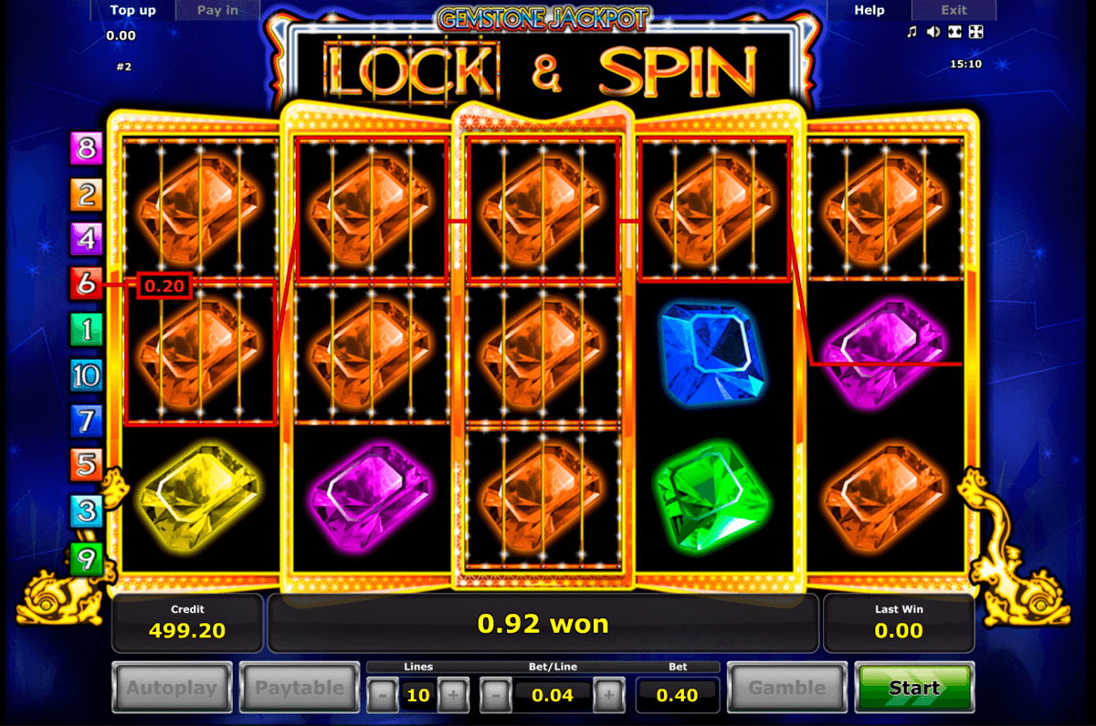 gemstone jackpot novomatic casino slot spel 