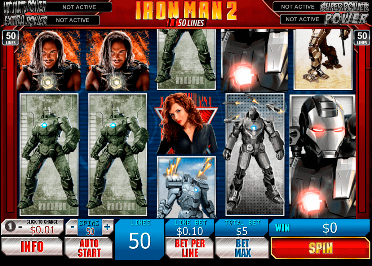 iron man 2 50 lines playtech casino slot spel 