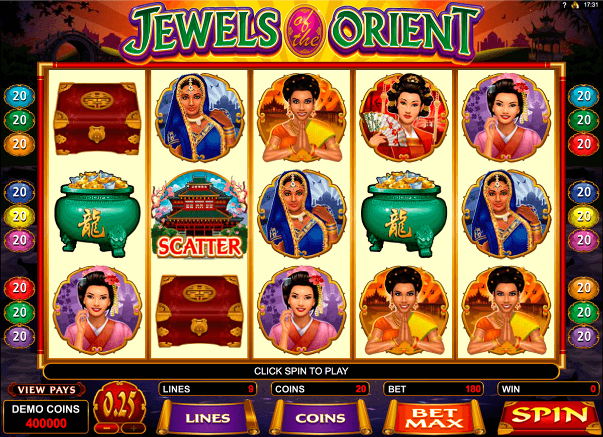 jewels of the orient microgaming casino slot spel 
