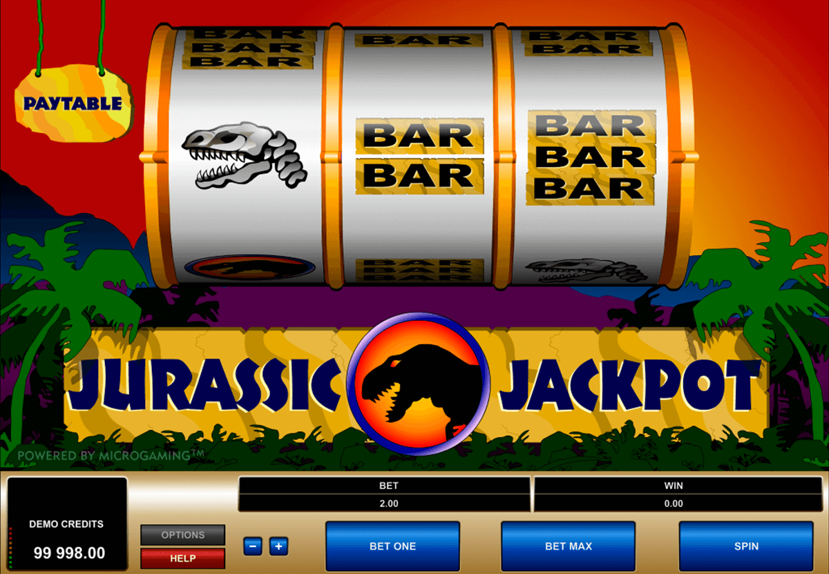 jurassic jackpot microgaming casino slot spel 