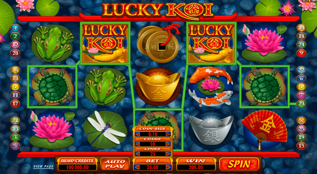 lucky koi microgaming casino slot spel 