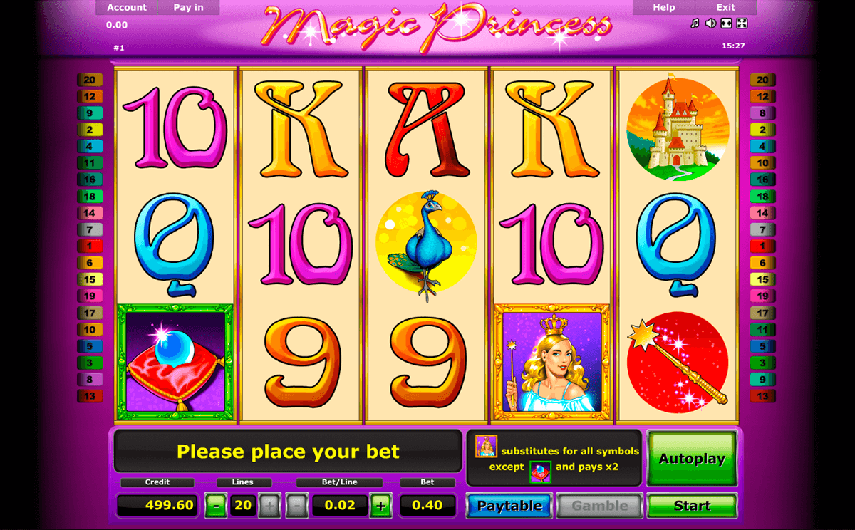 magic princess novomatic casino slot spel 