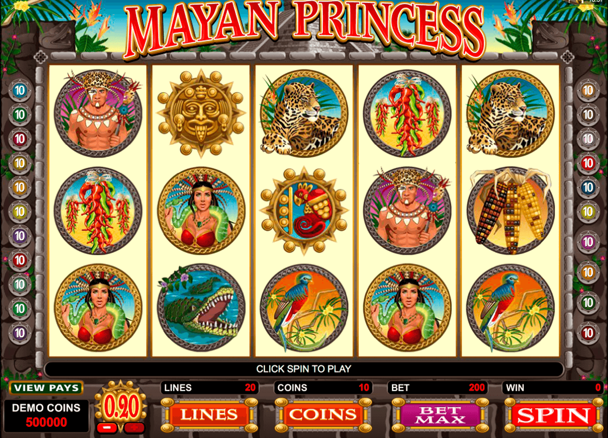 mayan princess microgaming casino slot spel 