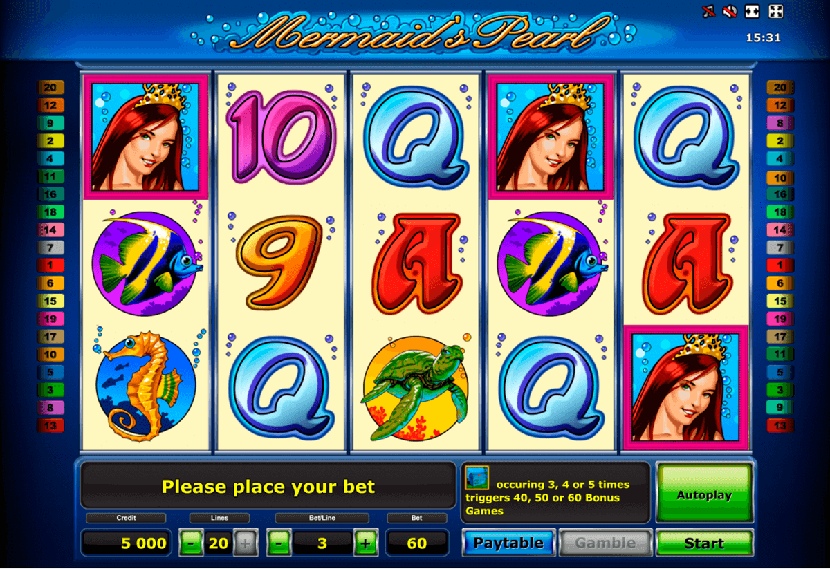 mermaids pearl deluxe novomatic casino slot spel 