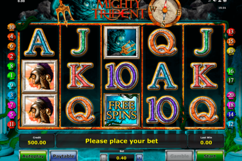 mighty trident novomatic casino slot spel 