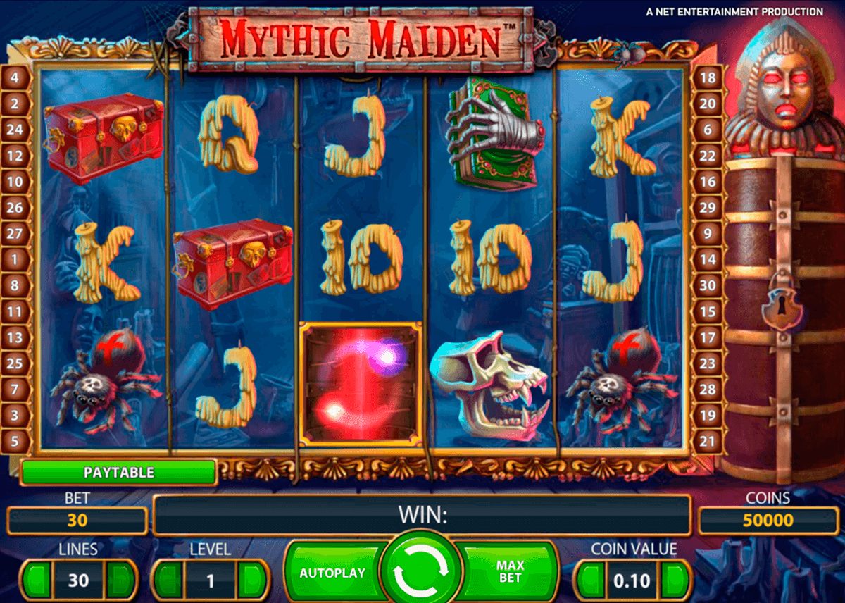 mythic maiden netent casino slot spel 