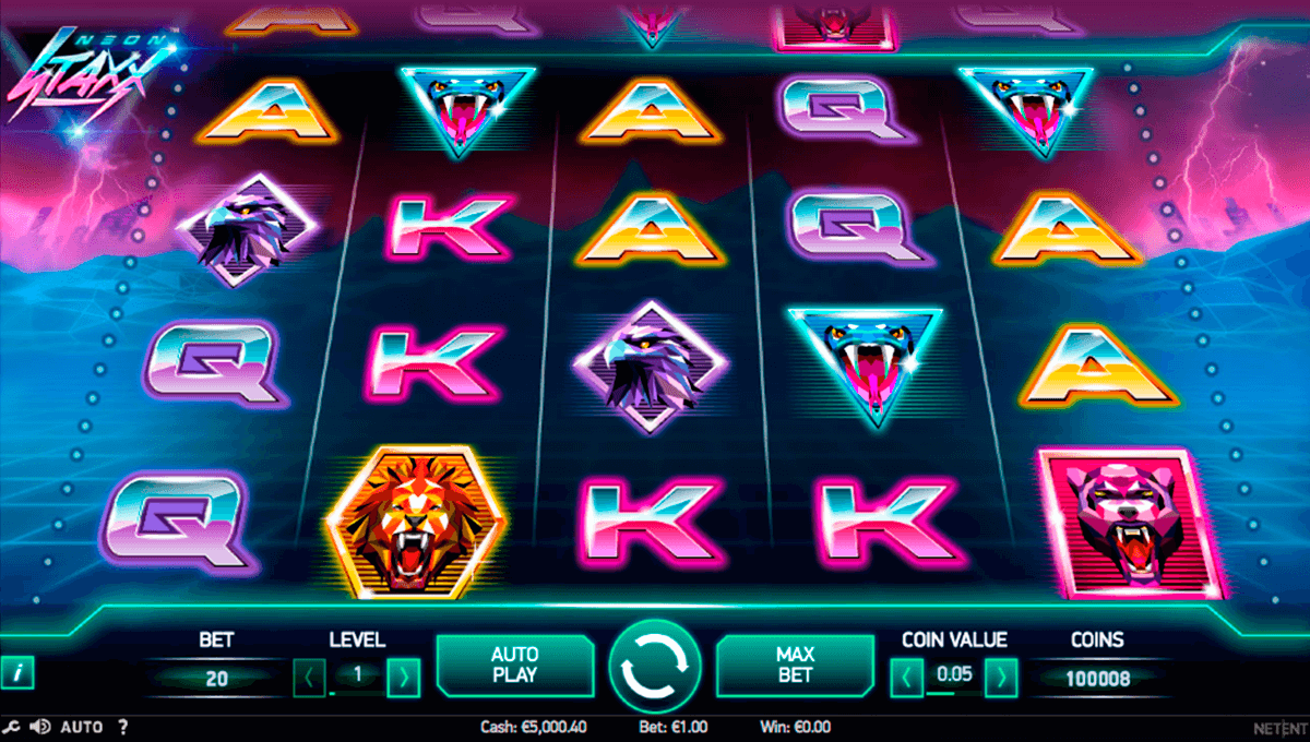 neon staxx netent casino slot spel 