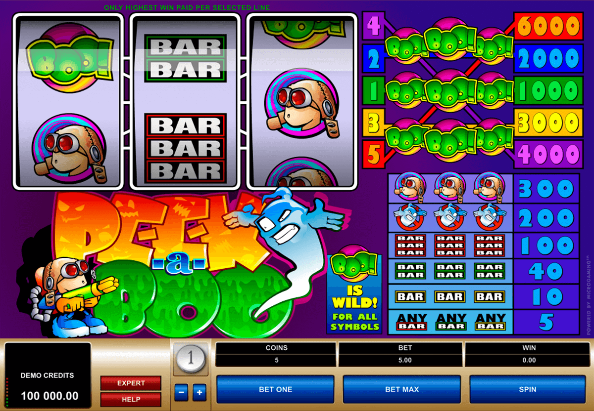peek a boo microgaming casino slot spel 