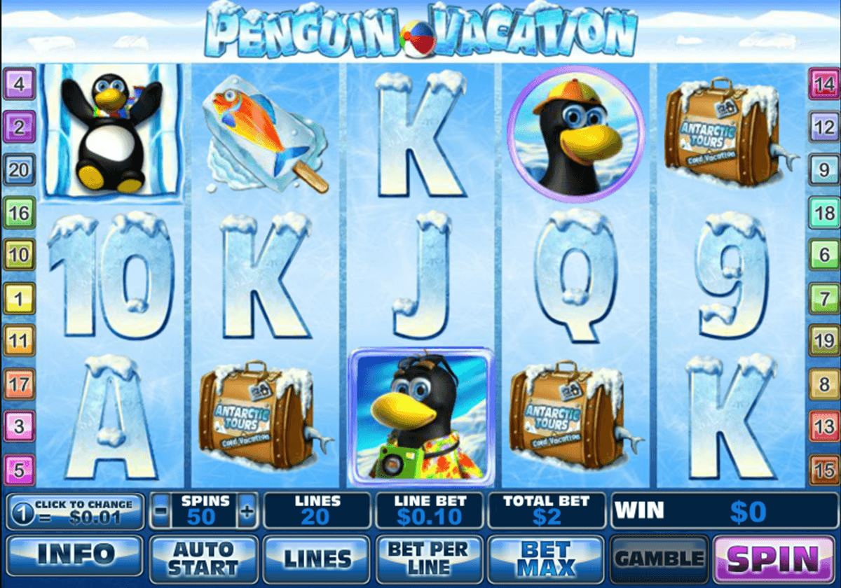 penguin vacation playtech casino slot spel 