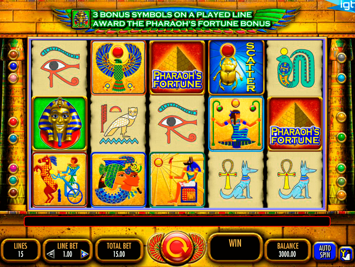 pharaohs fortune igt casino slot spel 