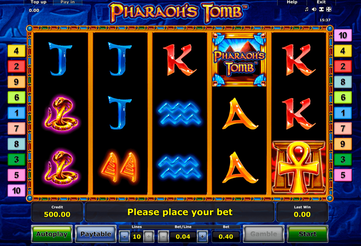 pharaohs tomb novomatic casino slot spel 