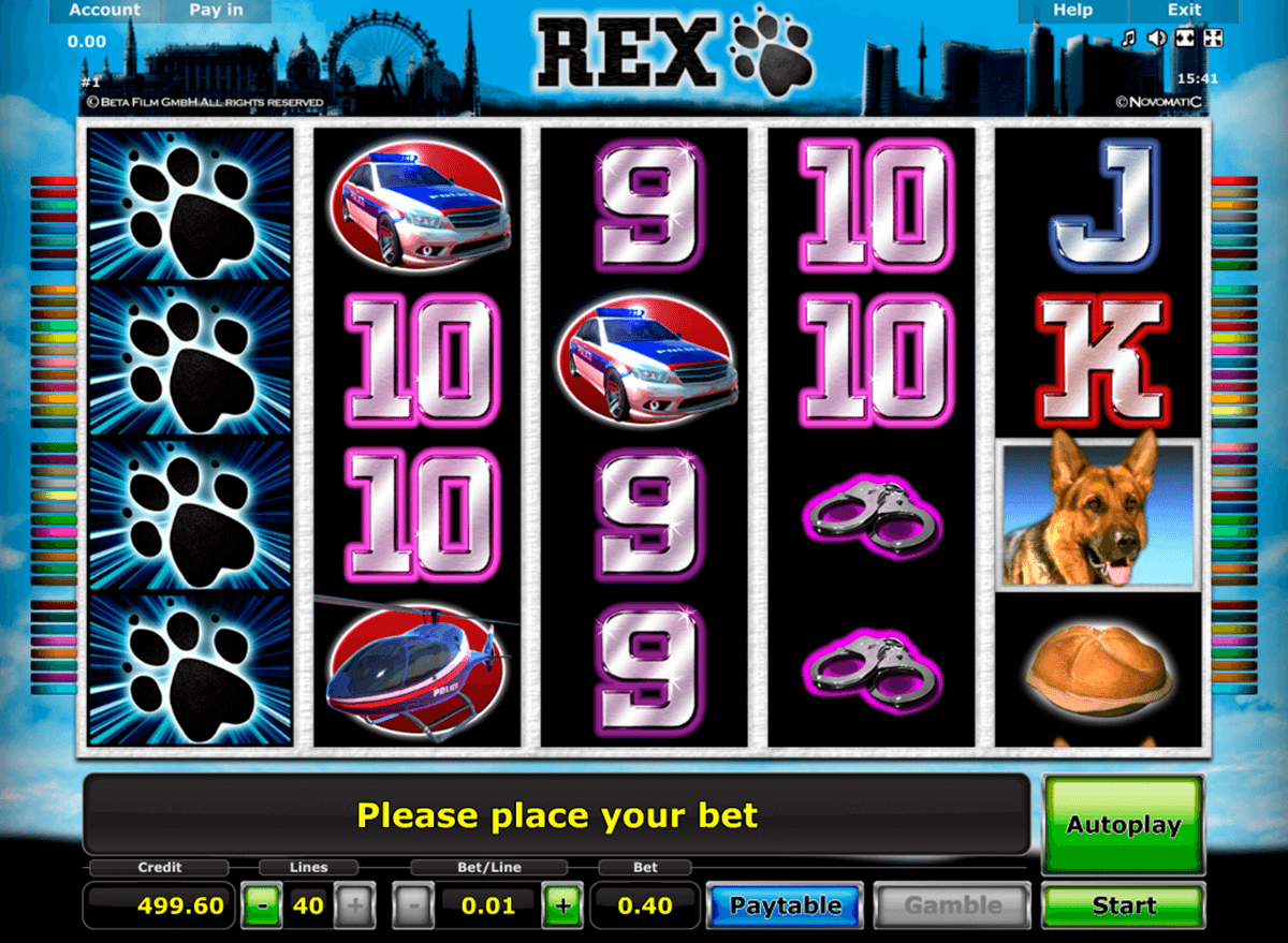 rex novomatic casino slot spel 