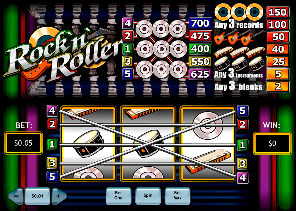 rocknroller playtech casino slot spel 