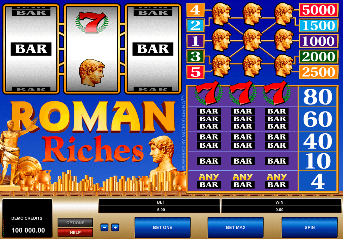roman riches microgaming casino slot spel 