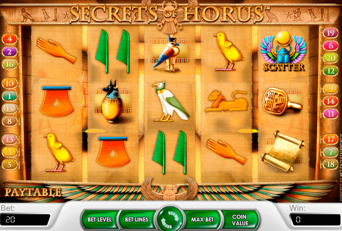 secrets of horus netent casino slot spel 