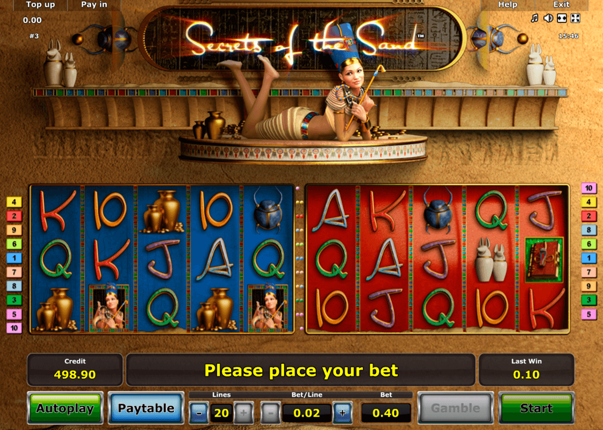 secrets of the sand novomatic casino slot spel 