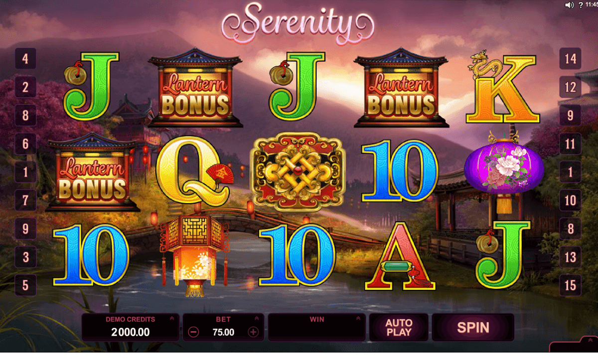 serenity microgaming casino slot spel 
