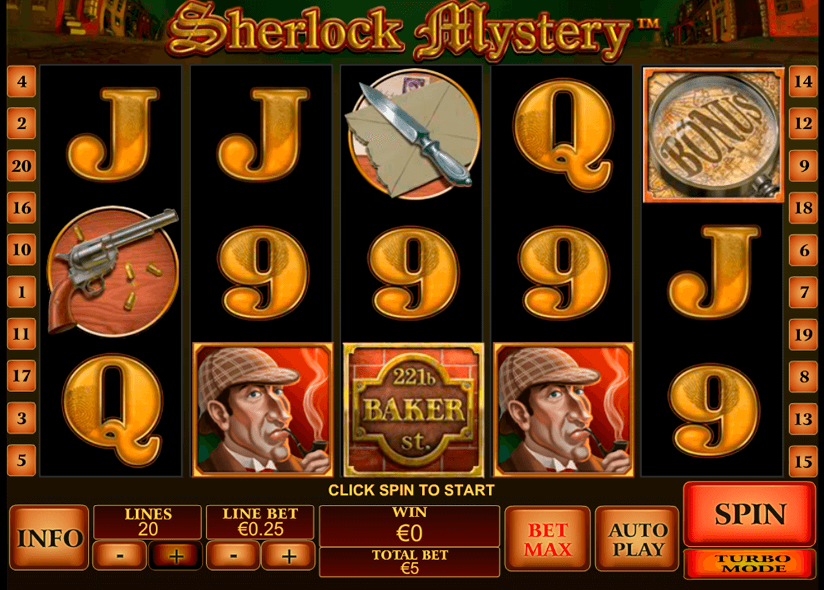 sherlock mystery playtech casino slot spel 