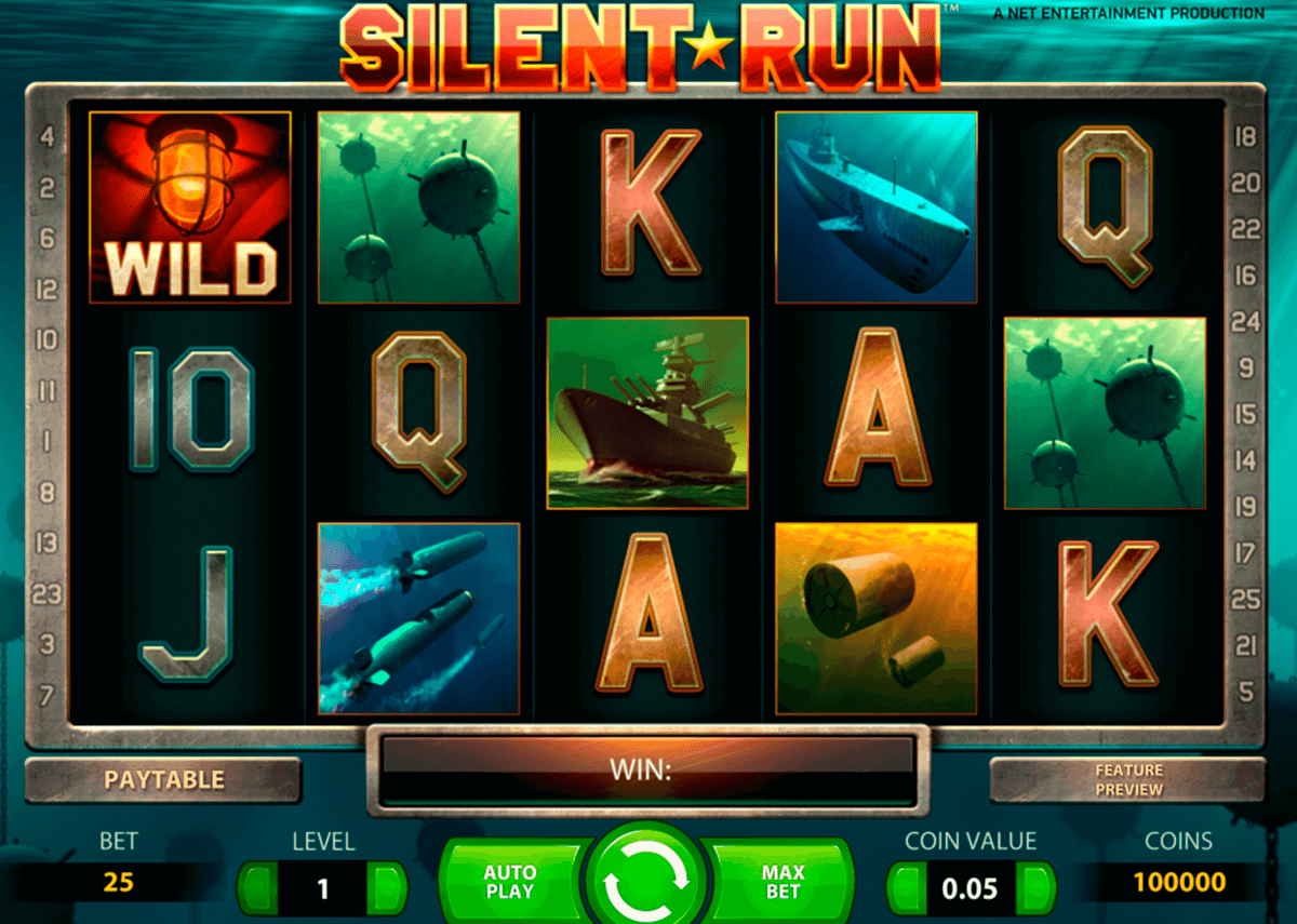silent run netent casino slot spel 