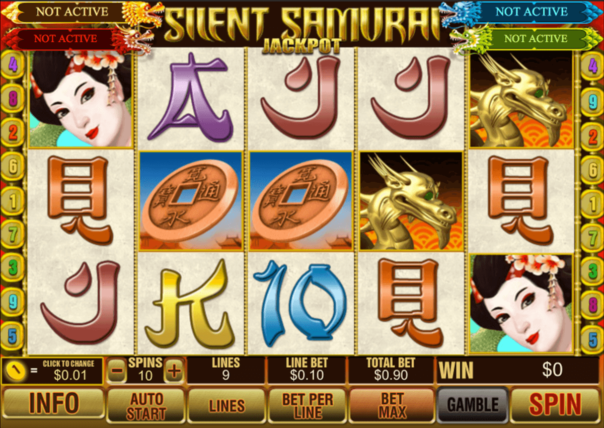 silent samurai jackpot playtech casino slot spel 
