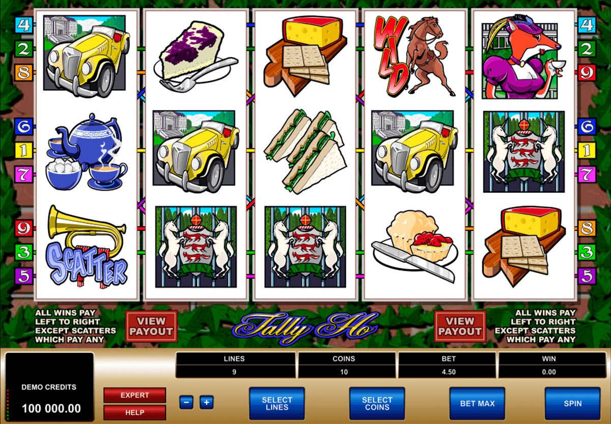 tally ho microgaming casino slot spel 