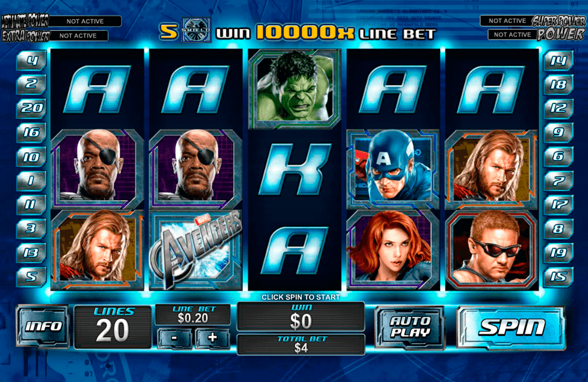 the avengers playtech casino slot spel 