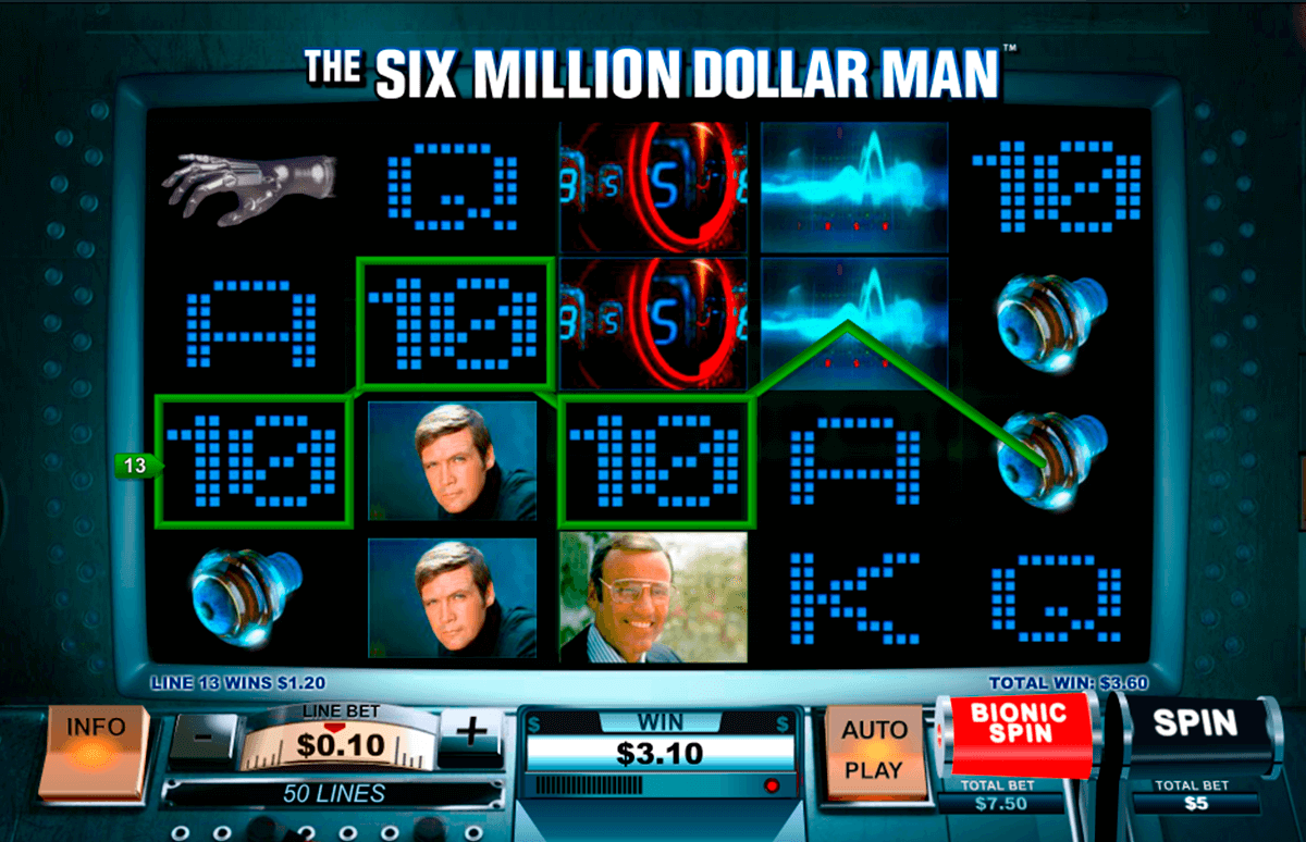 the six million dollar man playtech casino slot spel 