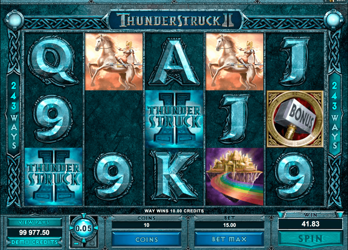 thunderstruck ii microgaming casino slot spel 