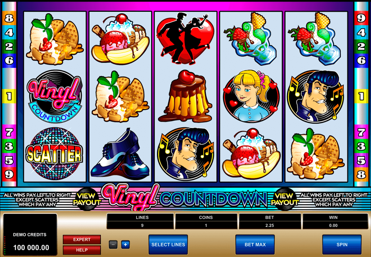 vinyl countdown microgaming casino slot spel 