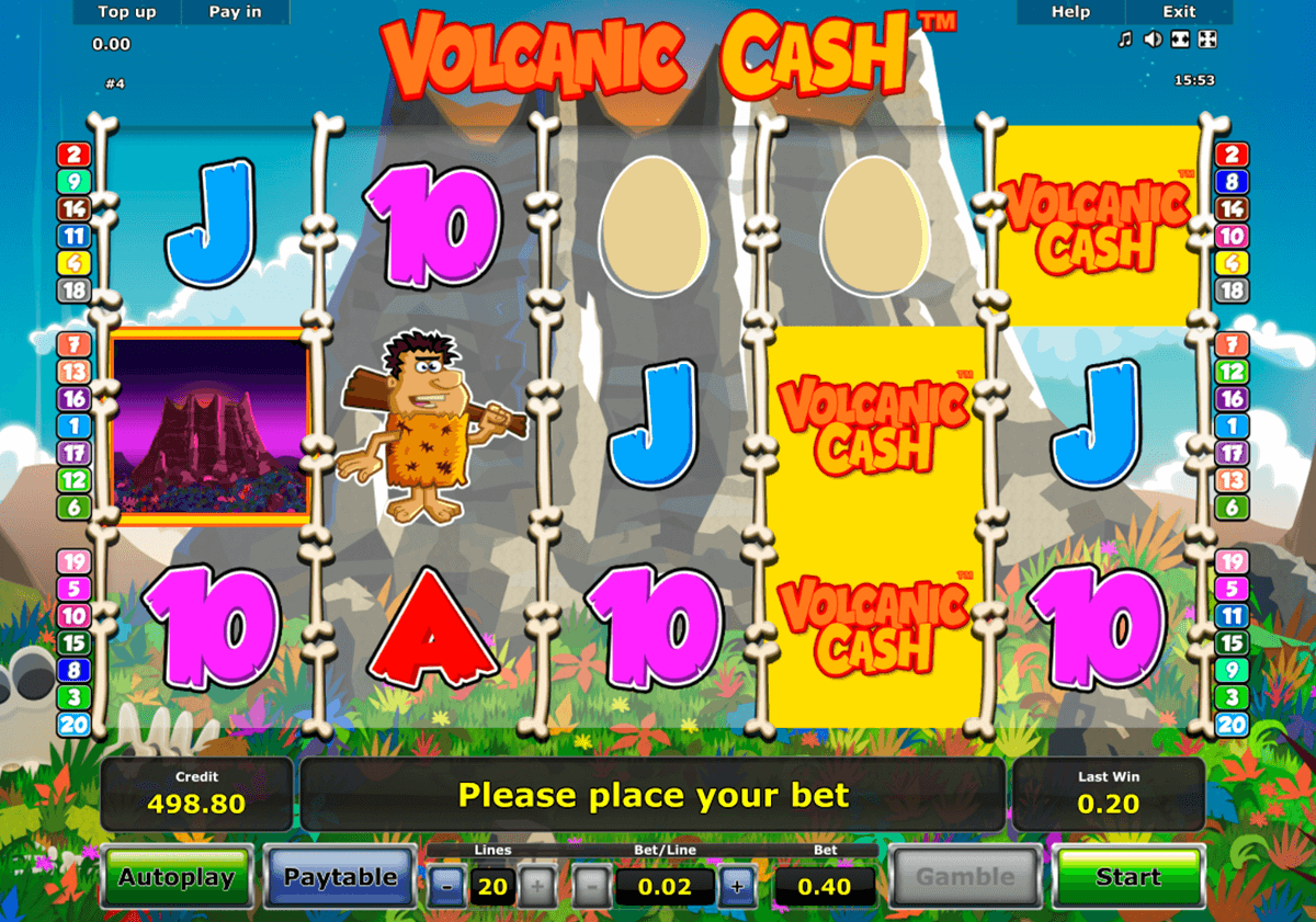 volcanic cash novomatic casino slot spel 