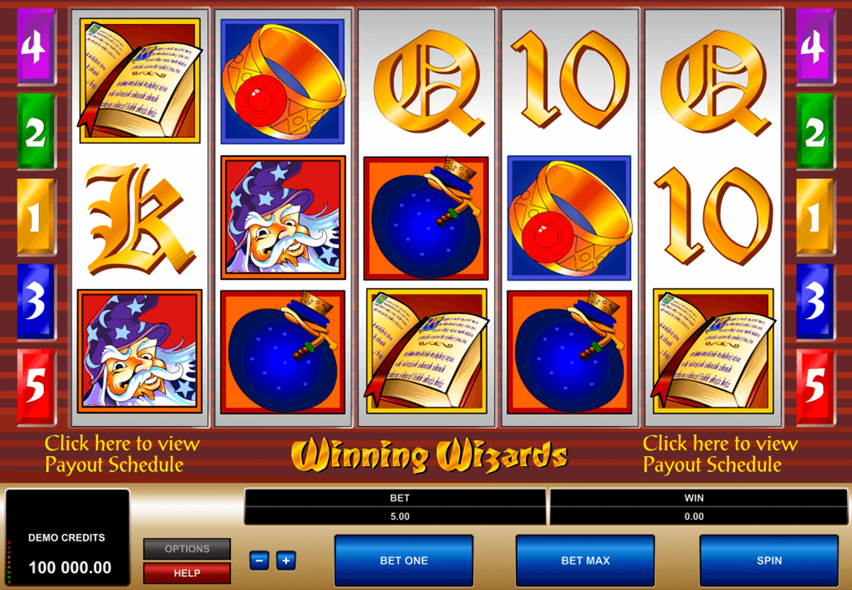 winning wizards microgaming casino slot spel 