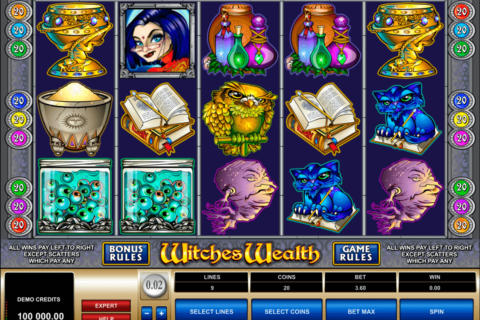 witches wealth microgaming casino slot spel 
