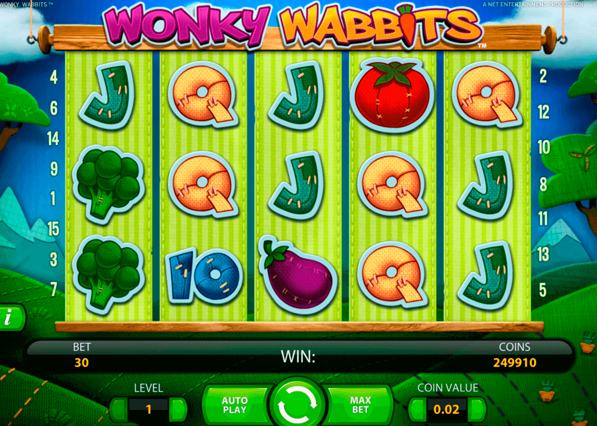 wonky wabbits netent casino slot spel 