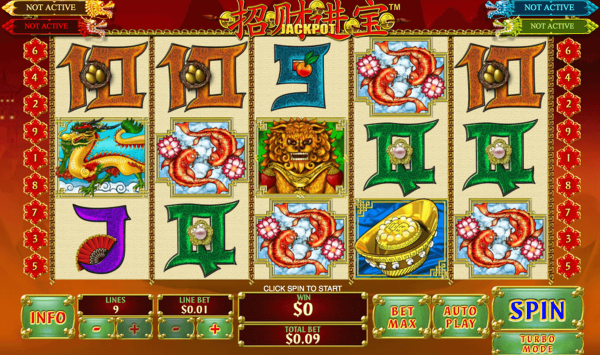 zhao cai jin bao jackpot playtech casino slot spel 